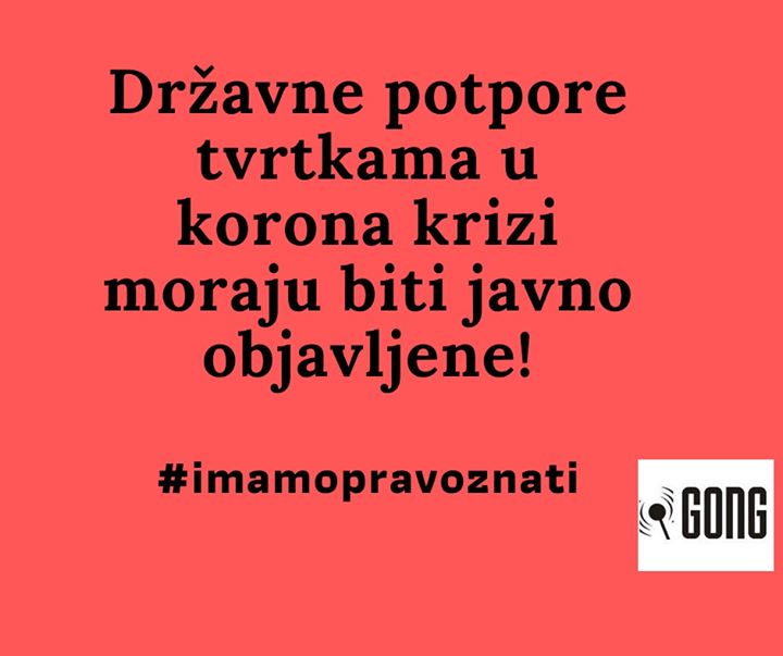 Podržavamo inicijativu Gong da Vlada Republike Hr…
