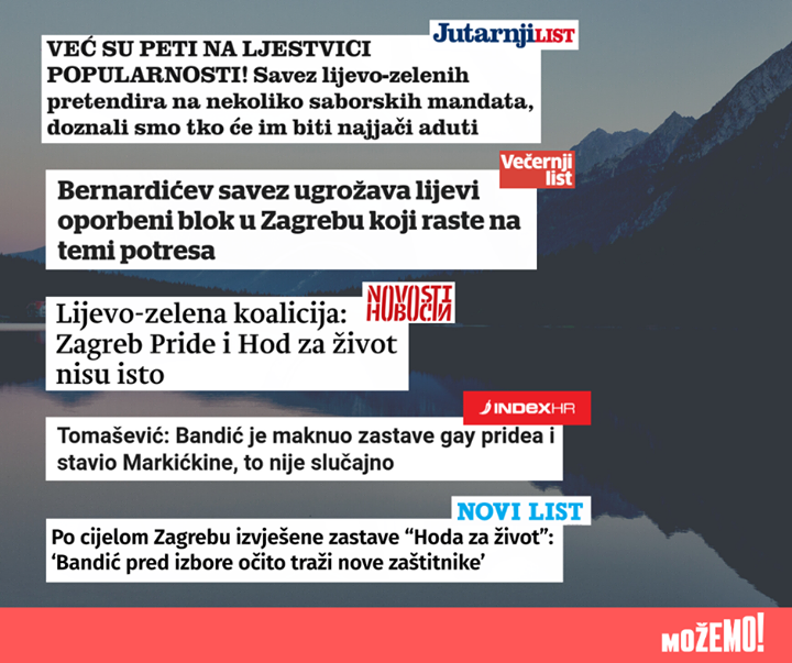 Evo nekoliko jučerašnjih članaka o nama, proči…