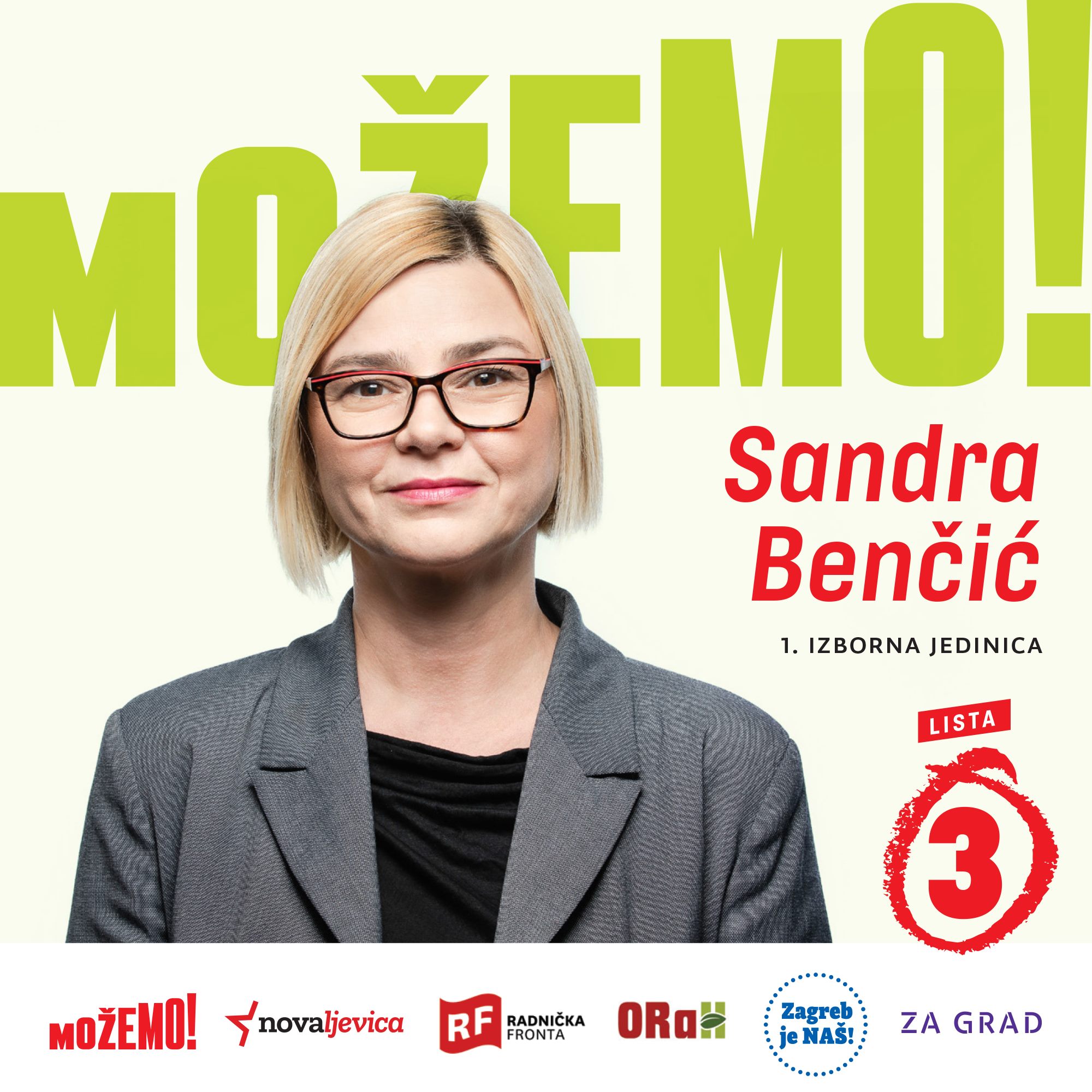 Predstavljamo drugu na našoj listi u 1. izbornoj jedinici – Sandru Benčić!